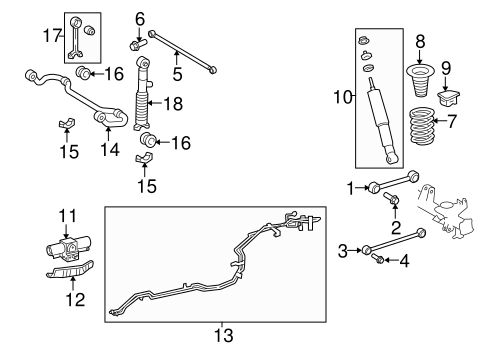 REAR SUSPENSION/STABILIZER BAR & COMPONENTS for 2016 Toyota 4Runner #1