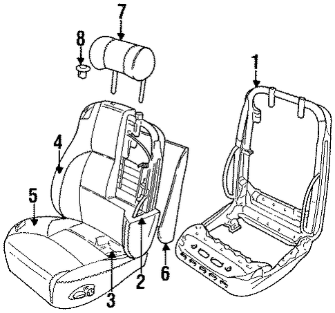 XJ12 FRONT SEAT COMPONENTS
