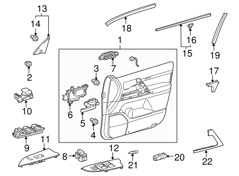 BODY/INTERIOR TRIM - FRONT DOOR for 2011 Toyota Land Cruiser #1