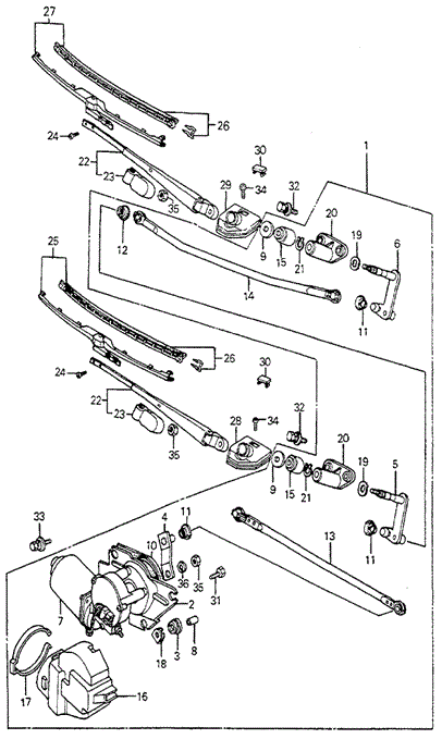 ELECTRICAL / EXHAUST / HEATER / FUEL/FRONT WINDSHIELD WIPER for 1982 Honda ACCORD HATCHBACK #1