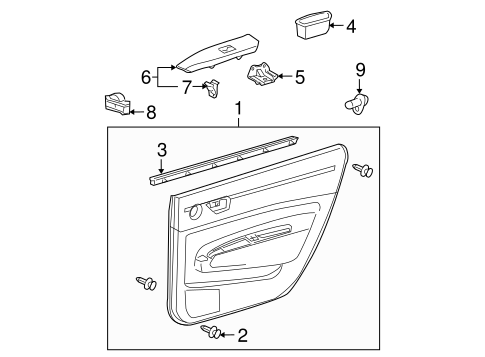 BODY/INTERIOR TRIM - REAR DOOR for 2004 Toyota Prius #1