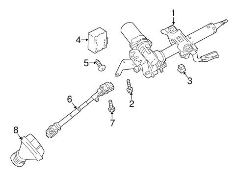 Steering Column Assembly for 2015 Mitsubishi Mirage #0