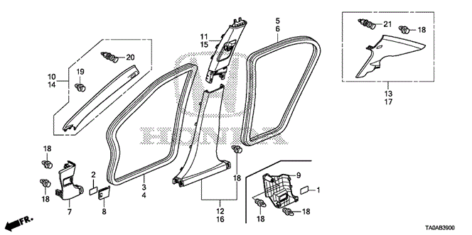 Interior/Bumper/Pillar Garnish for 2012 Honda ACCORD SEDAN #1
