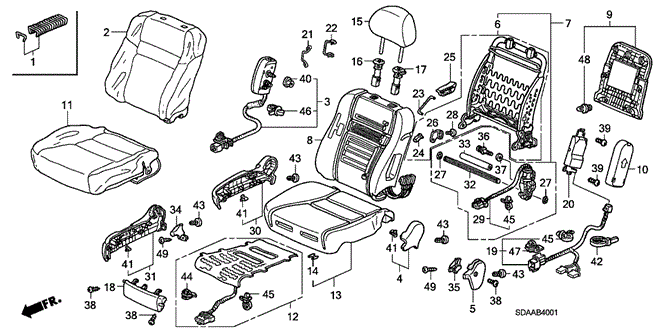 Interior/Bumper/Front Seat (R.) for 2007 Honda ACCORD SEDAN #1