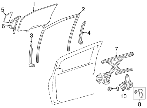 BODY/GLASS - FRONT DOOR for 2012 Toyota Yaris #2