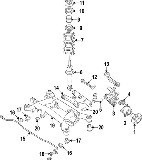Rear Suspension for 2012 BMW 550i xDrive #2