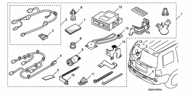 Back-UP Sensor - Attachment (1) for 2010 Honda Pilot #0
