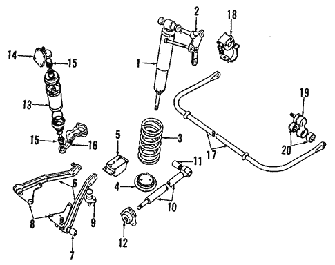 Rear Suspension for 1995 Land Rover Defender 90 #1