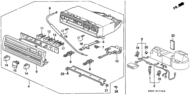 ELECTRICAL / EXHAUST / HEATER / FUEL/HEATER CONTROL for 1993 Honda CIVIC COUPE #1