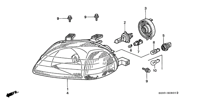 ELECTRICAL / EXHAUST / HEATER / FUEL/HEADLIGHT for 1996 Honda CIVIC HATCHBACK #1
