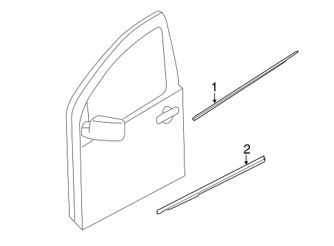 Exterior Trim - Front Door for 2009 Nissan Frontier #0