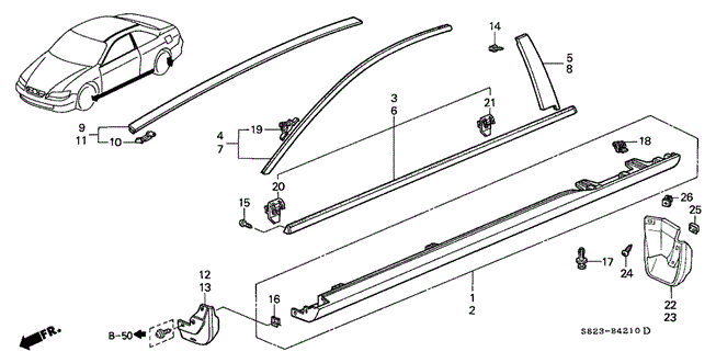 INTERIOR / BUMPER/MOLDING - PROTECTOR for 2002 Honda ACCORD COUPE #1