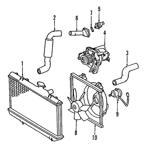 COOLING SYSTEM/WATER PUMP for 2000 Toyota Celica #1