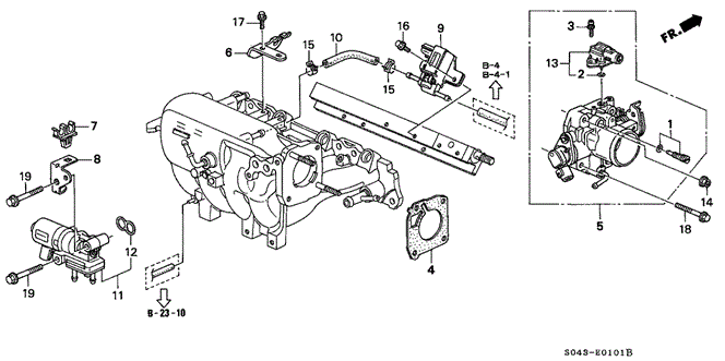 ENGINE/THROTTLE BODY (2) for 1996 Honda CIVIC SEDAN #1