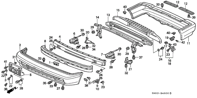 INTERIOR / BUMPER/BUMPER for 1992 Honda ACCORD 5-DOOR #1
