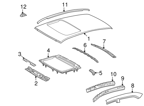 BODY/EXTERIOR TRIM - ROOF for 2009 Toyota Corolla #1