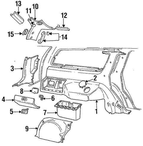 Sable INTERIOR TRIM - QUARTER PANELS
