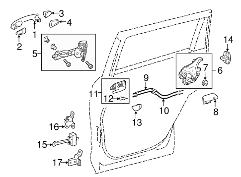 BODY/LOCK & HARDWARE for 2014 Toyota Highlander #2