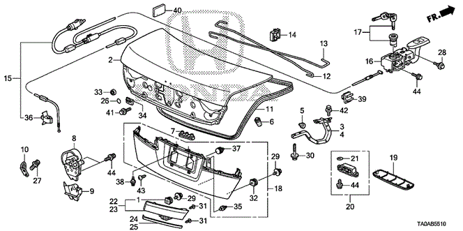Body/Air Conditioning/Trunk Lid for 2012 Honda ACCORD SEDAN #1