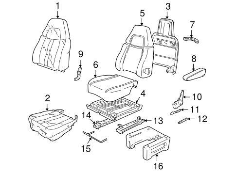 Savana 3500 FRONT SEAT COMPONENTS