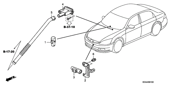 Body/Air Conditioning/A/C Sensor for 2007 Honda ACCORD SEDAN #1