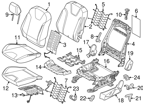 Focus DRIVER SEAT COMPONENTS
