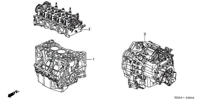ENGINE/ENGINE ASSY. - TRANSMISSION ASSY. (L4) for 2005 Honda ACCORD SEDAN #1