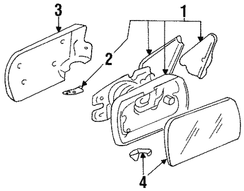 Outside Mirrors for 1995 Volkswagen Golf #0