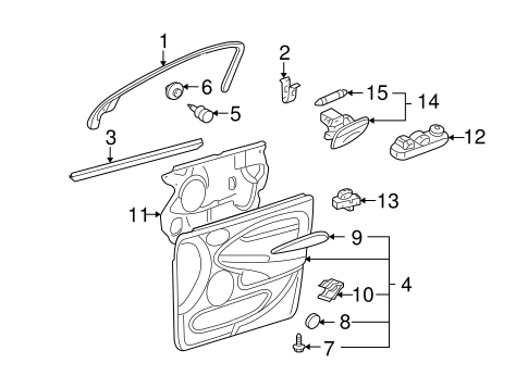 X-Type INTERIOR TRIM - FRONT DOOR