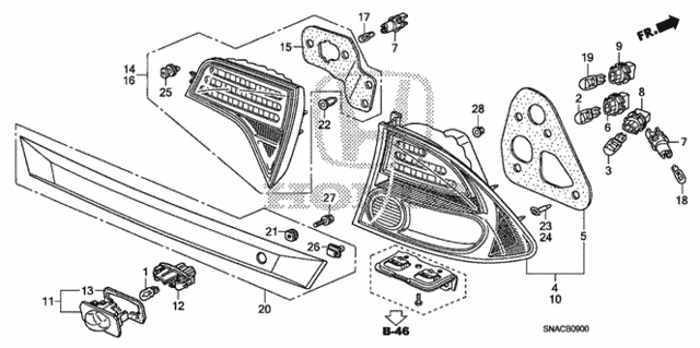 Taillight - License Light for 2011 Honda Civic #0