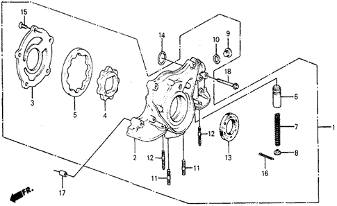 ENGINE/OIL PUMP for 1986 Honda CIVIC 5-DOOR #1