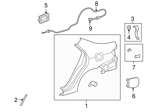 BODY/QUARTER PANEL & COMPONENTS for 2010 Toyota Corolla #1