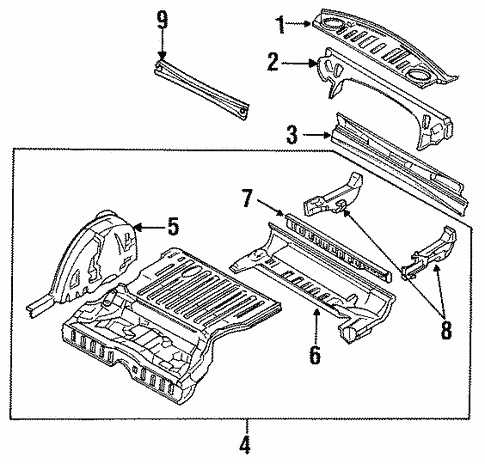 Rear Body for 1993 Subaru Loyale #1