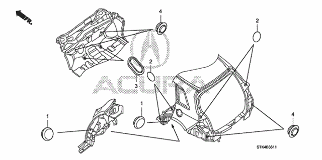 Grommet (RR.) for 2008 Acura RDX #0