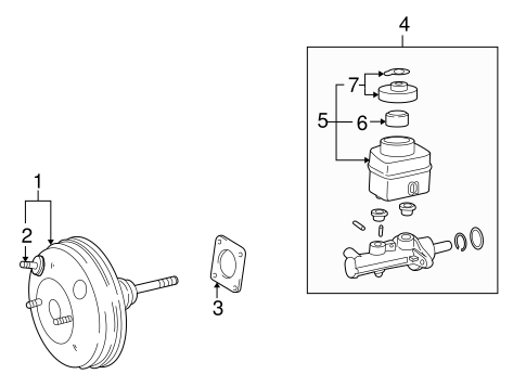 BODY/MASTER CYLINDER - COMPONENTS ON DASH PANEL for 2000 Toyota MR2 Spyder #1