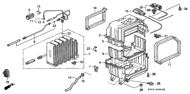 BODY / AIR CONDITIONING/A/C COOLING UNIT for 1996 Honda ACCORD COUPE #1