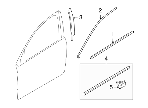 Exterior Trim - Front Door for 2008 Volvo XC70 #0