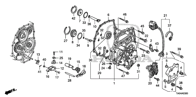 Transmission - Automatic/AT Left Side Cover (L4) for 2010 Honda ACCORD SEDAN #1