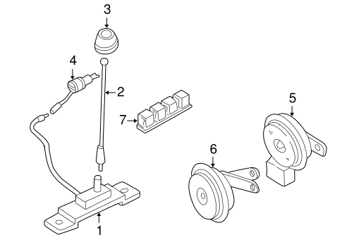 Electrical/Antenna & Radio for 2004 Nissan Frontier #1