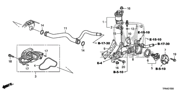 Water Pump (V6) (1) for 2011 Honda Accord Crosstour #0