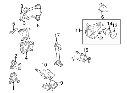 ENGINE/ENGINE & TRANS MOUNTING for 1998 Toyota Camry #1