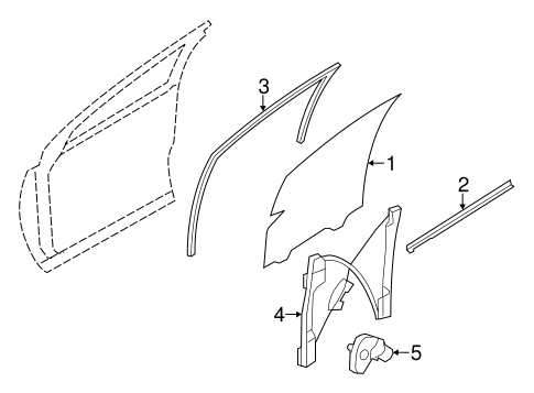 Body/Front Door for 2009 Ford Edge #3