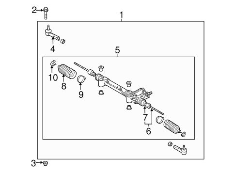 STEERING/STEERING GEAR & LINKAGE for 2009 Toyota FJ Cruiser #2