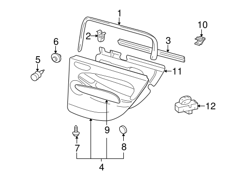 X-Type INTERIOR TRIM - REAR DOOR