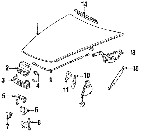968 HOOD & COMPONENTS