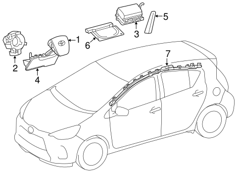 ELECTRICAL/AIR BAG COMPONENTS for 2012 Toyota Prius C #1