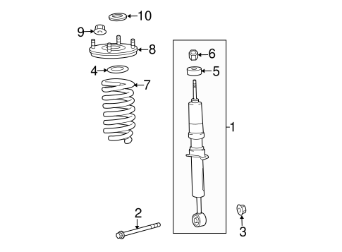FRONT SUSPENSION/STRUTS & COMPONENTS for 2014 Toyota Tundra #1