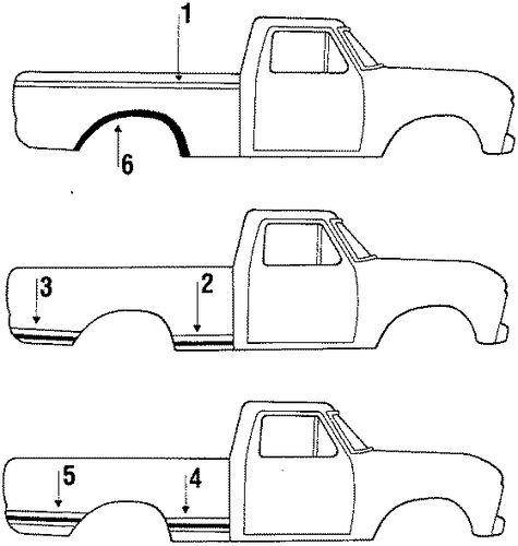 Ranger EXTERIOR TRIM - PICK UP BOX 2