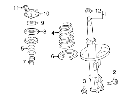 FRONT SUSPENSION/STRUTS & COMPONENTS for 2013 Toyota Avalon #1