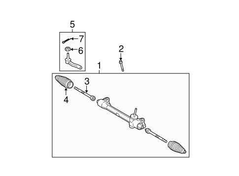 STEERING/STEERING GEAR & LINKAGE for 2008 Toyota Yaris #2